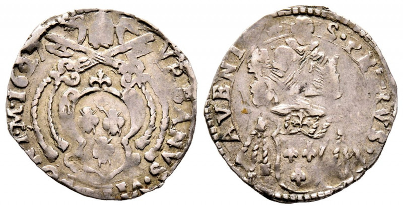 Urbano VIII 1623-1644
Barberino o Giulio, Avignon, 1627, AG 2.95 g.
Ref : MIR 17...