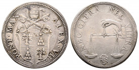 Alessandro VII 1655-1667
Testone, Roma, AG 9.36 g.
Ref : MIR 1851/1 (R2)
TTB. Rare