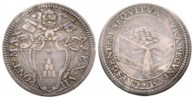 Alessandro VII 1655-1667
Giulio, Roma, AG 3 g.
Ref : MIR 1853/2 (R)
TTB. Pliée