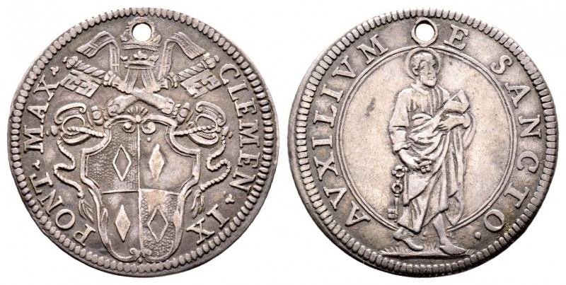 Clemente IX 1667-1669
Giulio, Roma, AG 3.11 g.
Ref : MIR 1908/2 (R), Munt 7, Ber...