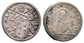 Clemente IX 1667-1669
Grosso, Roma, AG 1.70 g.
Ref : MIR 1909/1 (R), Munt 11, Berm 1973, CNI 23
SUP