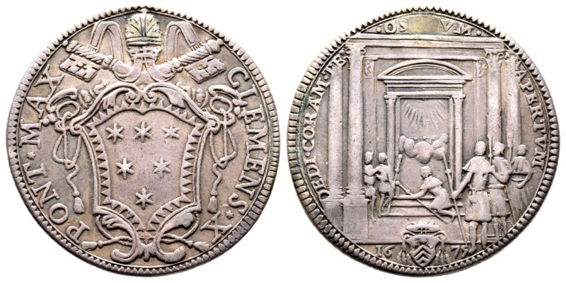 Clemente X 1670-1676
Testone del Giubileo, 1675,Roma, AG 9.37 g.
Ref : MIR 194...