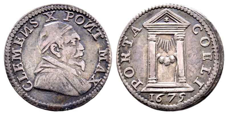 Clemente X 1670-1676
Grosso del Giubileo, 1675, Roma, AG 1.56 g.
Ref : MIR 1947/...