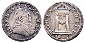 Clemente X 1670-1676
Grosso del Giubileo, 1675, Roma, AG 1.56 g.
Ref : MIR 1947/1 (R)
TTB+