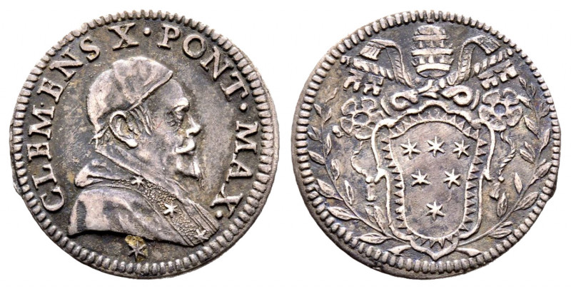 Clemente X 1670-1676
Grosso, Roma, AG 1.56 g.
Ref : MIR 1966/1, Munt 44, Berm ...