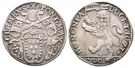 Clemente X 1670-1676
Lira da 20 Bolognini, 1673, Bologna, AG 6.26 g.
Ref : MIR 1971/3 (R)
Superbe
