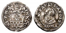 Innocenzo XI 1676-1689
Mezzo grosso, Roma, AG 0.72 g.
Ref : MIR 2034/2
TTB+
