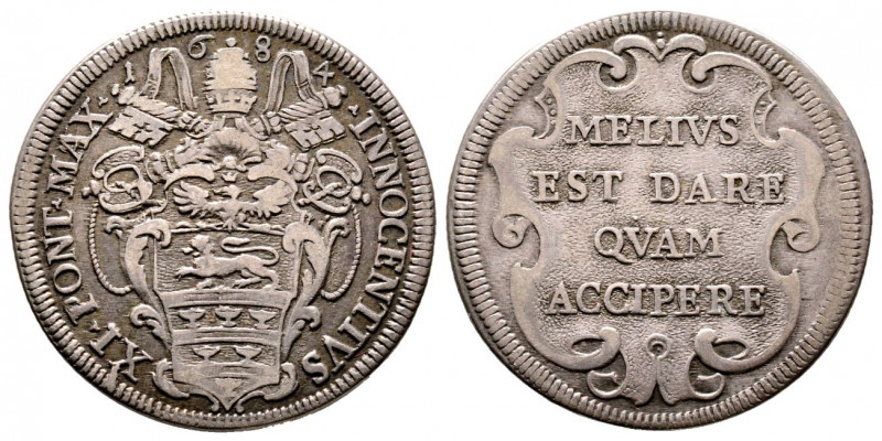 Innocenzo XI 1676-1689
Testone, 1684, Roma, AG 8.99 g.
Ref : MIR 2035/6 (R)
pres...