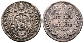 Innocenzo XI 1676-1689
Testone, 1684, Roma, AG 8.91 g.
Ref : MIR 2035/17 (R)
TTB-SUP. Rare