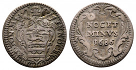 Innocenzo XI 1676-1689
Grosso, Roma, 1686, AG 1.56 g.
Ref : MIR 2037/7, Munt 179, Berm 2120, CNI 142/4
TTB-SUP