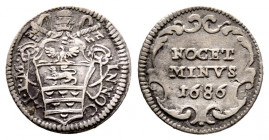 Innocenzo XI 1676-1689
Mezzo Grosso, Roma, 1686, AG 0.68 g.
Ref : MIR 2039/10, Munt 211, Berm 2127, CNI 146
Superbe.