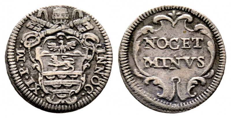 Innocenzo XI 1676-1689
Mezzo Grosso, ND, Roma, AG 0.63 g.
Ref : MIR 2039/14
Supe...