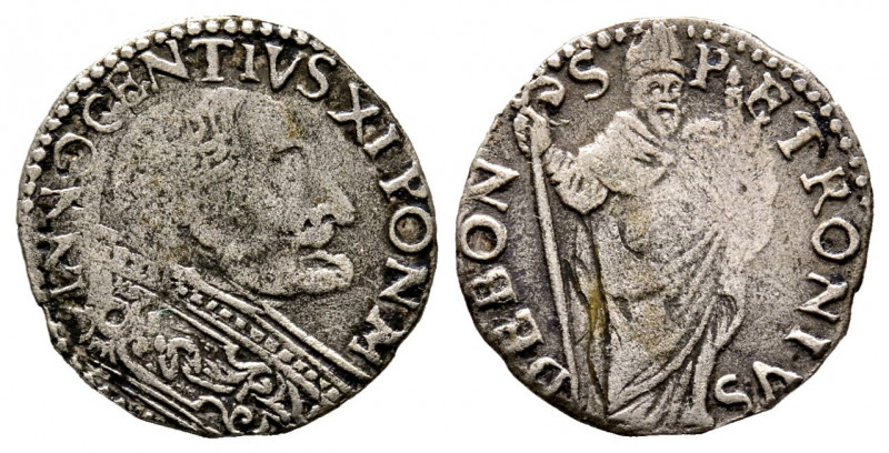 Innocenzo XI 1676-1689
Muraiola da 2 Bolognini, Bologna, AG 1.34 g.
Ref : MIR 20...