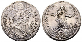 Alessandro VIII 1689-1691
Testone, Roma, AG 9.10 g.
Ref : MIR 2087/3 (R)
TB-TTB, traces de monture