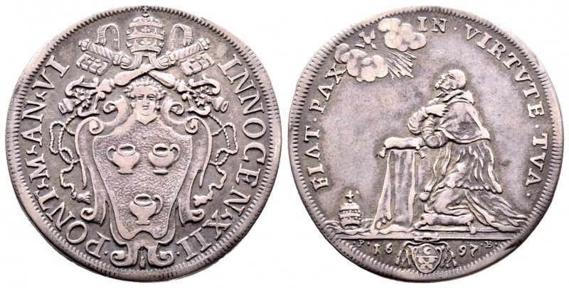 Innocenzo XII 1691-1700
Mezza Piastra, AN VII, 1698, Roma, AG 15.91 g.
Ref : MIR...