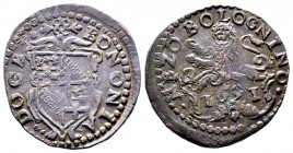 Innocenzo XII 1691-1700
Mezzo Bolognino o Bagarone, 1691, Bologna, Cu 7.26 g.
Ref : MIR 2190/1 
presque TTB