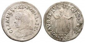 Clemente XI 1700-1721
Muraiola da 4 Bolognini, 1709, Ferrara, Mi 2.50 g.
Ref : MIR 2362/3
TTB+.