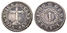 Clemente XI 1700-1721
Gettone Religioso, 1700, AG 2 g.
Ref : F. 4036a
Superbe. Rare