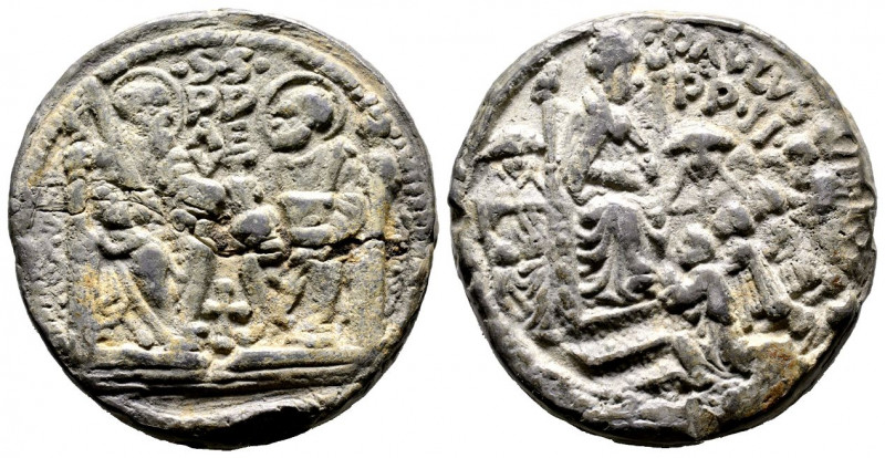 Paolo II 1464 – 1471 
Bolla Papale, ND, Plomb 62.98 g.
TTB