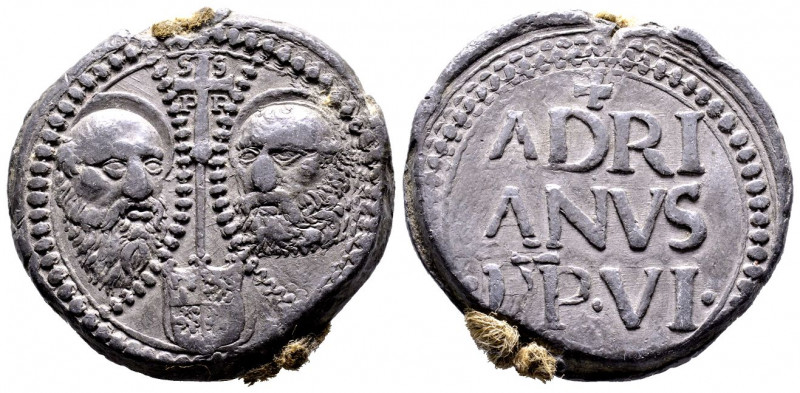 Adriano VI 1522-1523
Bolla Papale, ND, Plomb 51.18 g.
TTB