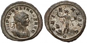 Aurelian (270-275 AD) Antoninian, Rome - ex. G.J.R. Ankoné Issue: 6 (end 273 – early 274) Obverse: IMP AVRELIANVS AVG Radiate, cuirassed bust right.
...