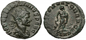 Aurelian (270-275 AD) Antoninian, Serdica - ex. Philippe Gysen Rare and desirable reverse type with Aesculapius and explicit exergue designation of th...