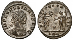 Aurelian (270-275 AD) Antoninian, Serdica - ex. G.J.R. Ankoné Issue: 8.2 (November 274 – September 275) Obverse: RESTITVT ORBIS Radiate, cuirassed bus...