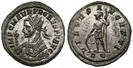 Probus (276-282 AD) Antoninian, Rome Rare and desirable reverse type. RIC V.2 desribes incorrectly the figure on the reverse as 'soldier' however&nbsp...