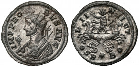 Probus (276-282 AD) Antoninian, Rome Sol was the favorite and most frequently depicted God of the Roman pantheon in Probus' coinage. There are numerou...