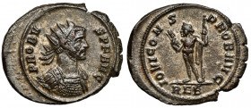 Probus (276-282 AD) Antoninian, Rome - AEQVITI series This coin is part of the famous coded Aeqviti series (see the letter 'E' in the exergue, which i...