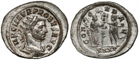 Probus (276-282 AD) Antoninian, Ticinum Scarce, pictorially attractive and sougt-after reverse with Concordia and Sol, struck only at Ticinum during s...