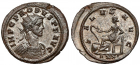 Probus (276-282 AD) Antoninian, Ticinum Scarce, sought-after and pitorially attractive reverse with Salvs seated, feeding serpent!
 Obverse: IMP C PR...