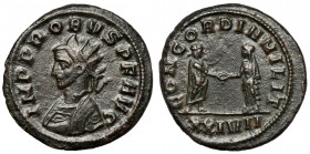 Probus (276-282 AD) Antoninian, Siscia Very rare and desirable consular bust type left without the standard eagle-tipped sceptre (scipio)!
 Obverse: ...