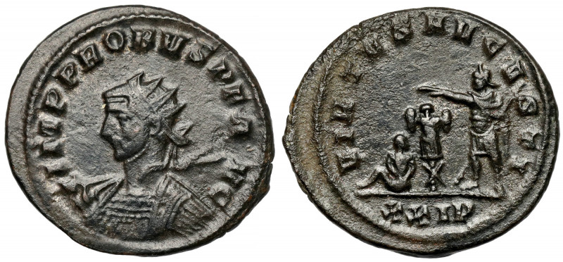 Probus (276-282 AD) Antoninian, Siscia Rare bust type in combination with an ext...