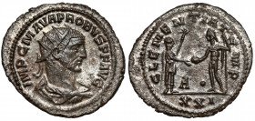 Probus (276-282 AD) Antoninian, Antioch Obverse: IMP C M AVR PROBVS P F AVG Radiate, draped and cuirassed bust right. Reverse: CLEMENTIA TEMP / A•&nbs...