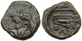 Greece, Thrace, Olbia (300-275 p.n.e.) AE22 Characteristic coin of a Greek colony located on the northern Black Sea coast. Obverse: Borysthenes head t...