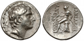 Greece, Seleucid Kings, Antiochus III (202-187 BC) AR Tetradrachm Obverse: Diademed head of Antiochus III to right.&nbsp; Reverse: AΣIΛEΩΣ ANTIOXOY Ap...