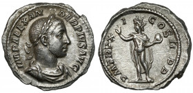 Alexander Sever (222-235 AD) AR Denarius, Rome Obverse: IMP ALEXANDER PIVS AVG Laureate, draped and cuirassed bust right. Reverse: P M TR P XI COS II ...