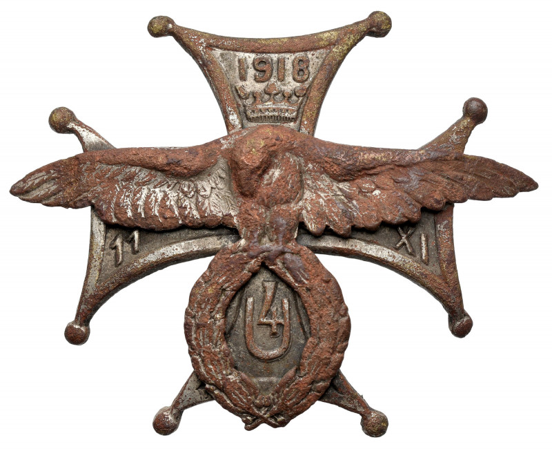Odznaka, 4 Pułk Ułanów Zaniemeńskich Odznaka kształtem wzorowana na Krzyżu Order...