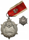 Odznaka, GWIAZDA PRZEMYŚLA Obrońcom Przemyśla 11.XI.1918 - 16.V.1919 - z miniaturką Odznaka ustanowiona w 1919 roku, dla osób biorących udział w walka...