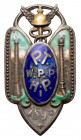 Odznaka, Powszechne Towarzystwo Wzajemnej Pomocy Pracowników Handlu i Przemysłu 1898 Ciekawa odznaka związku założonego w 1884 roku, w celu wspomagani...