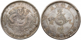 China, Kirin, Yuan / Dollar year 39 (1902) Srebro, średnica 38,2 mm, waga 26,0 g.&nbsp; 
Grade: VF+/XF- 

WORLD COINS - ASIA CHINA