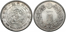 Japan, Meiji, 1 Yen year 45 (1912) Silver, diameter 38,1 mm, weight 26,8 g.&nbsp; Srebro, średnica 38,1 mm, waga 26,8 g.&nbsp; 
Grade: XF+ 

WORLD ...
