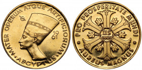 Egypt, Medal 1961 - 2 1/2 ducat no date - ZŁOTO Gold, diameter 25,87 mm, weight 8,75 g.
 Złoto, średnica 25,87 mm, waga 8,75 g.

Grade: XF+ 

WOR...