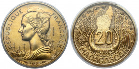 Madagascar, 20 francs 1953 - PIEFORT essai / pattern 
Grade: PCGS SP63 

WORLD COINS - AFRICA