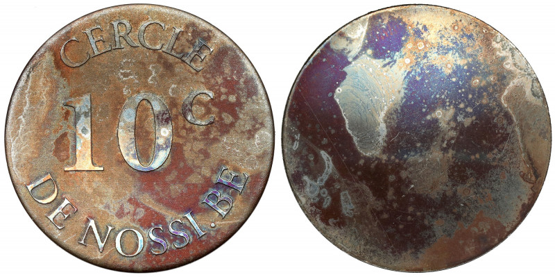 Madagascar, Cercle de Nossi Be, 10 centimes no date Diameter 24 mm, weight 1,95 ...