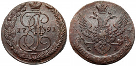 Russia, Catherine II, 5 kopecks 1791 EM 
Grade: XF- 

EUROPE WORLD COINS - RUSSIA RUSSLAND