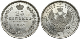 Russia, Nicholas I, 25 kopecks 1847 ПА 
Grade: XF+ 

EUROPE WORLD COINS - RUSSIA RUSSLAND