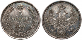 Russia, Nicholas I, 5 kopecks 1851 ΠA, Petersburg 
Grade: XF/XF+ 

EUROPE WORLD COINS - RUSSIA RUSSLAND