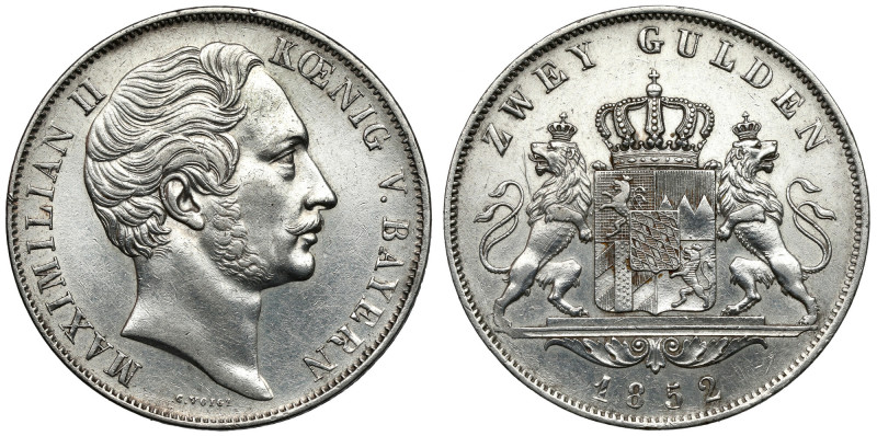 Bayern, Maximilian II, 2 Gulden 1852
Bawaria, Maksymilian II, 2 guldeny 1852 
...